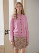 Long Sleeve Button-Up Knit Cardigan Top for Women