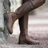 Knee-High Riding Boots with Side Zip for Women