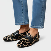 Leopard Print Flat Loafers for Women