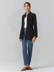 Tailored Longline Button-Up Jacket for Women