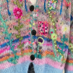 V-Neck Boho Floral Print Long Sleeve Cardigan for Women