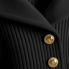 Off-Shoulder Button Front Long Sleeve Knit Cardigan for Women