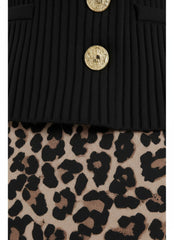 Off-Shoulder Button Front Long Sleeve Knit Cardigan for Women