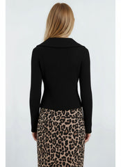 Off-Shoulder Button Front Long Sleeve Knit Cardigan for Women