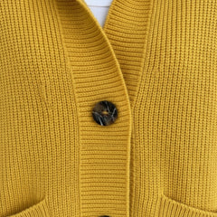 Longline Knit Button-Up Cardigan Coat for Women