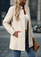 Tailored Longline Button-Up Jacket for Women