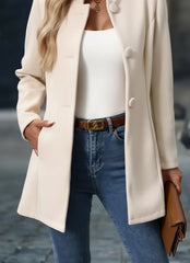 Tailored Longline Button-Up Jacket for Women