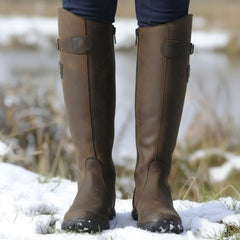 Knee-High Riding Boots with Side Zip for Women
