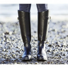 Knee-High Riding Boots with Side Zip for Women