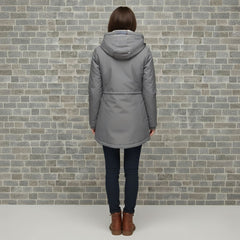 Hooded Sherpa-Lined Zip-Up Winter Parka Jacket for Women