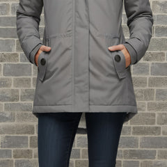 Hooded Sherpa-Lined Zip-Up Winter Parka Jacket for Women