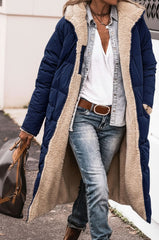 Longline Sherpa-Lined Quilted Puffer Coat for Women