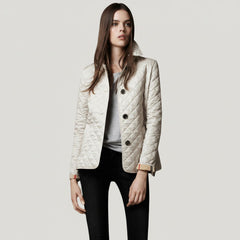 Quilted Button-Up Lightweight Jacket for Women