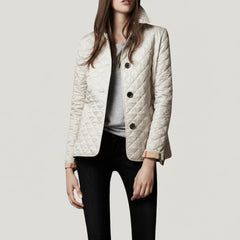 Quilted Button-Up Lightweight Jacket for Women