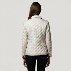 Quilted Button-Up Lightweight Jacket for Women
