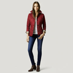 Quilted Button-Up Lightweight Jacket for Women