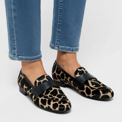 Leopard Print Flat Loafers for Women