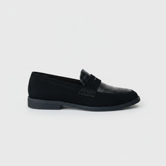 Croc Effect Slip-On Penny Loafers for Women