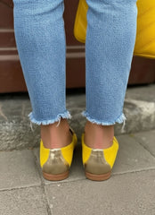Leopard Panel Buckle Detail Flat Loafers for Women