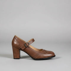 Mary Jane Block Heel Court Shoes for Women