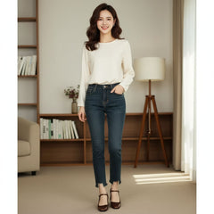 Two-Tone Mary Jane Block Heel Shoes for Women